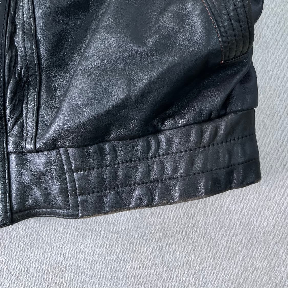 100 아메리칸 빈티지 90s 투웨이 퍼카라 가죽 자켓  상품이미지10