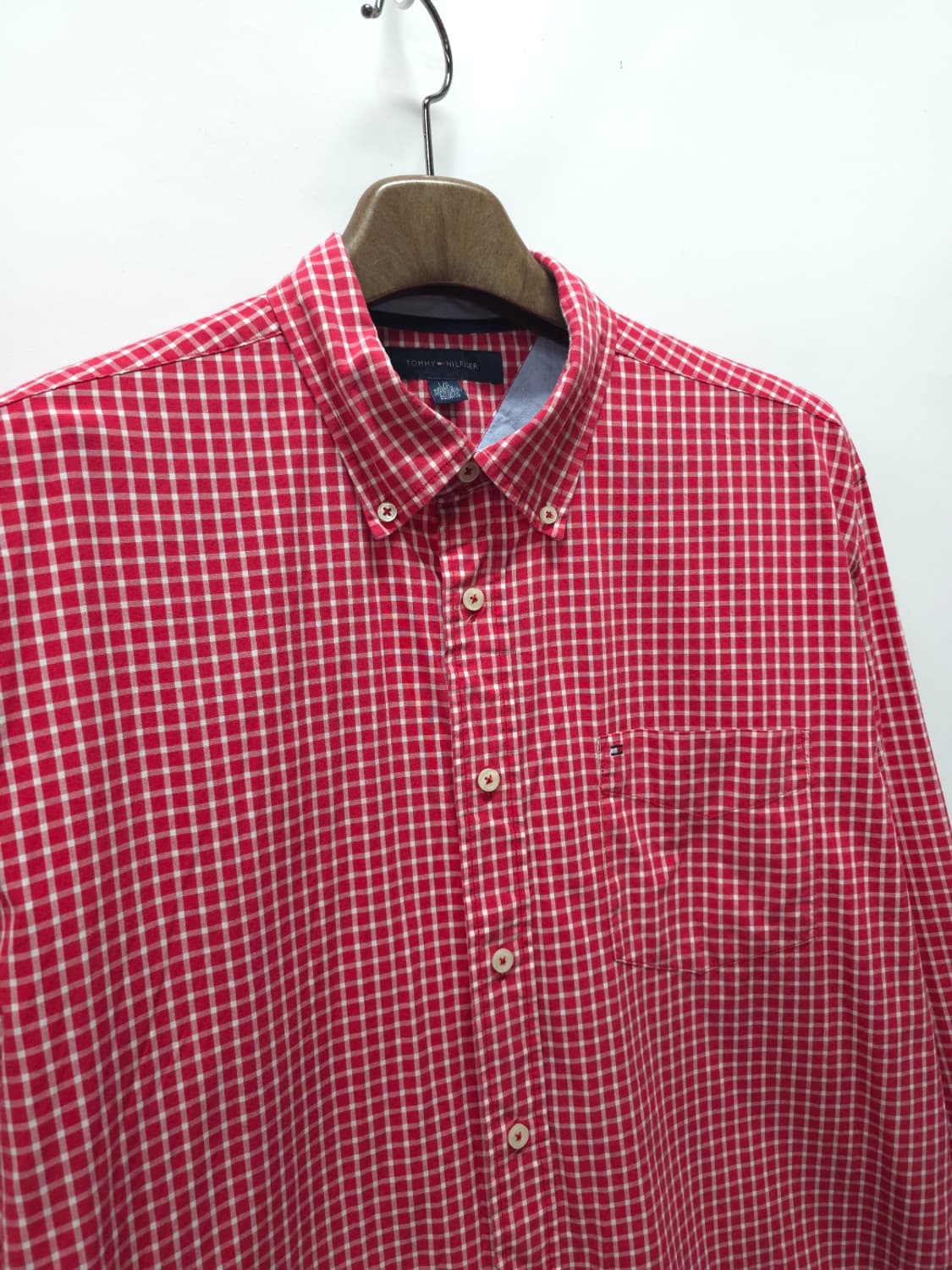 타미힐피거 클래식 레드 체크 버튼다운 셔츠(110) 상품이미지5