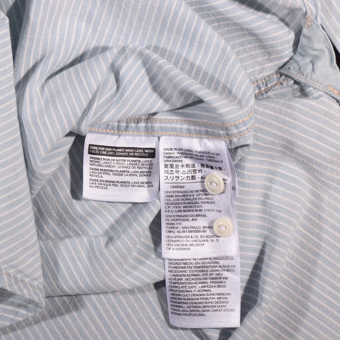 리바이스 데님 스트라이프 셔츠 상품이미지4