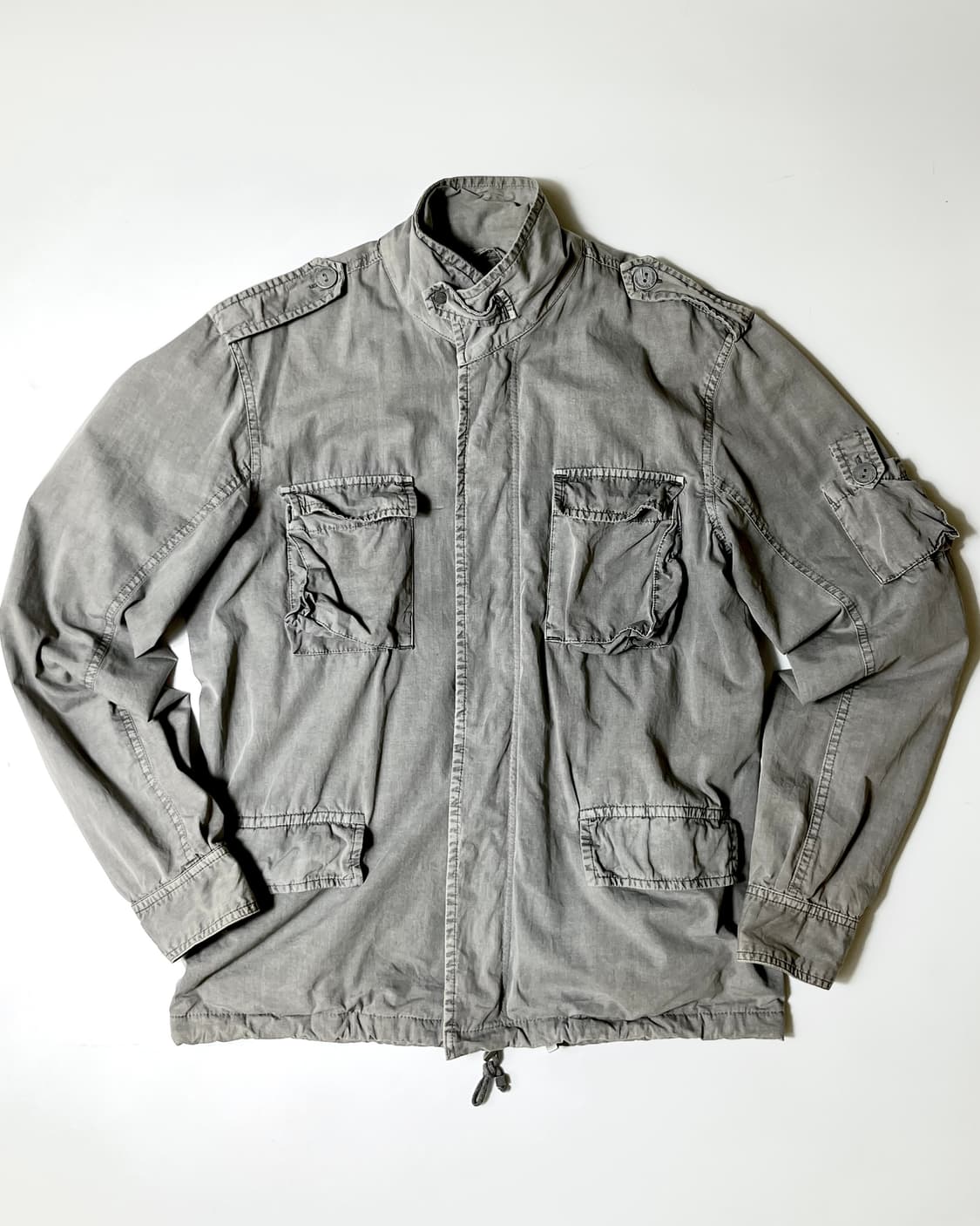 Adolfo Dominguez 빈티지 그레이 밀리터리 라이트 자켓 상품이미지1