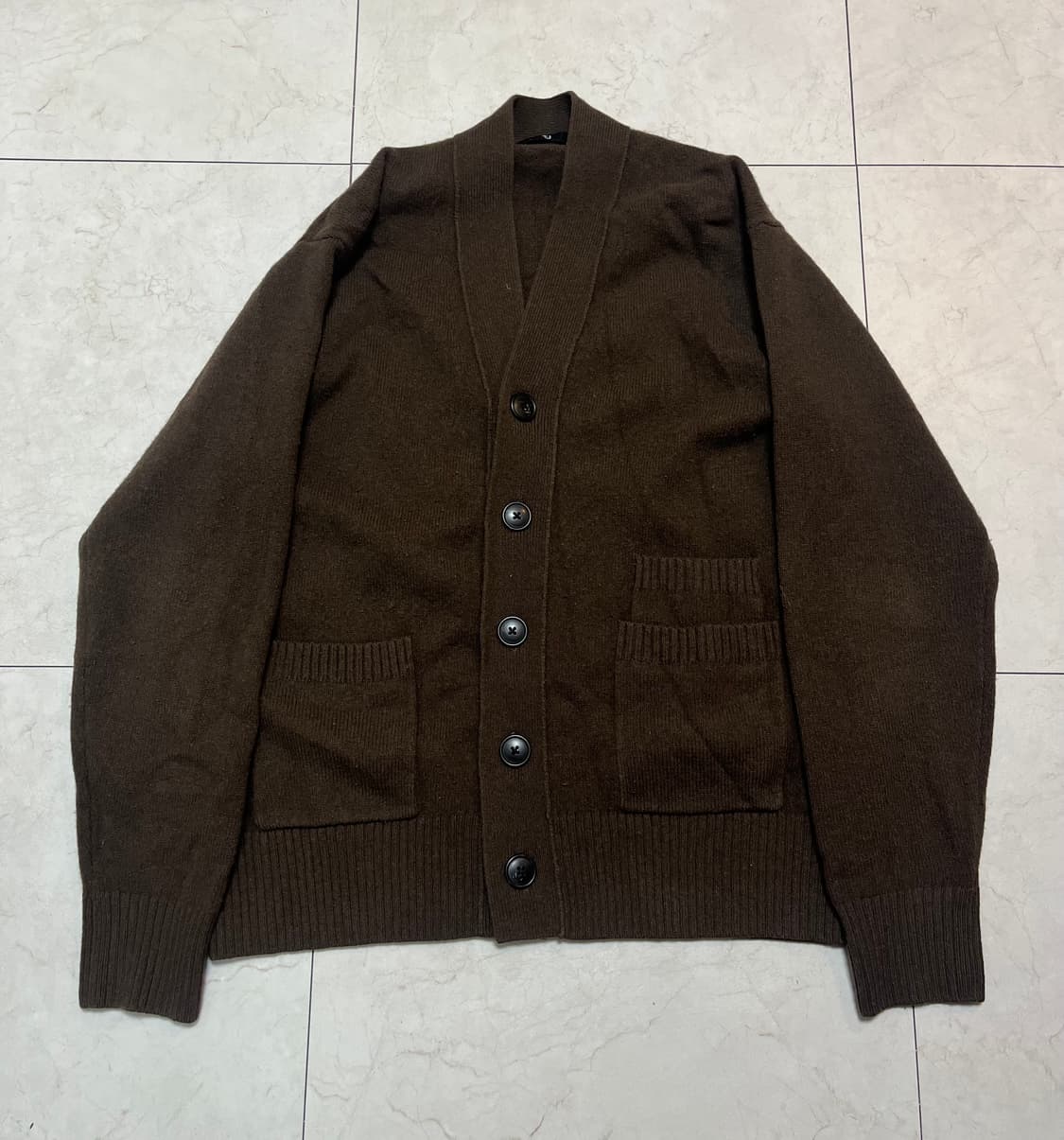 유니클로 x 질 샌더 메리노 울 쓰리 포켓 가디건 L 상품이미지2