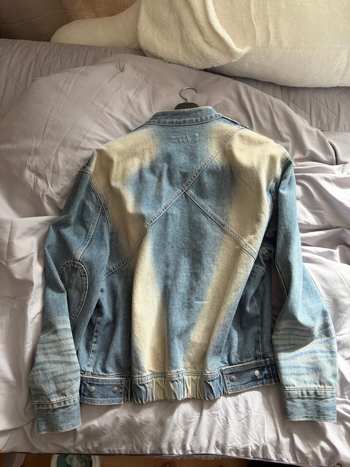 웨이비니스 오블리크 데님 레이서 자켓 1 상품이미지3