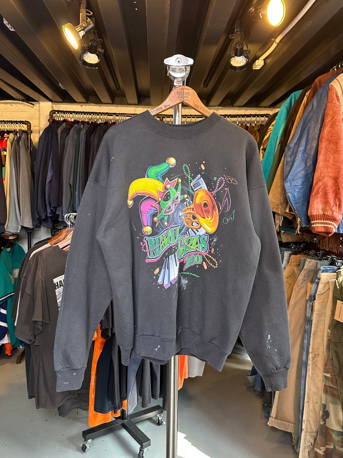 00s 유니버셜스튜디오 페인팅 스웻셔츠 2001 상품이미지1