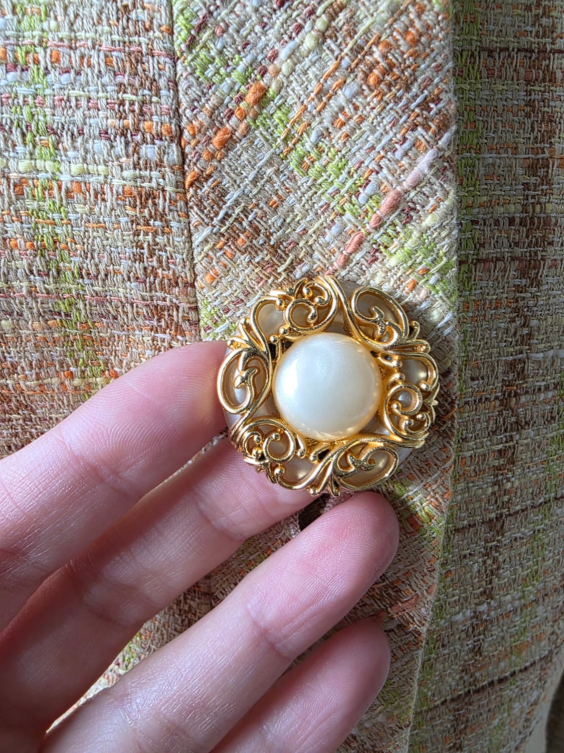 체크 금장 버튼 자켓 상품이미지4