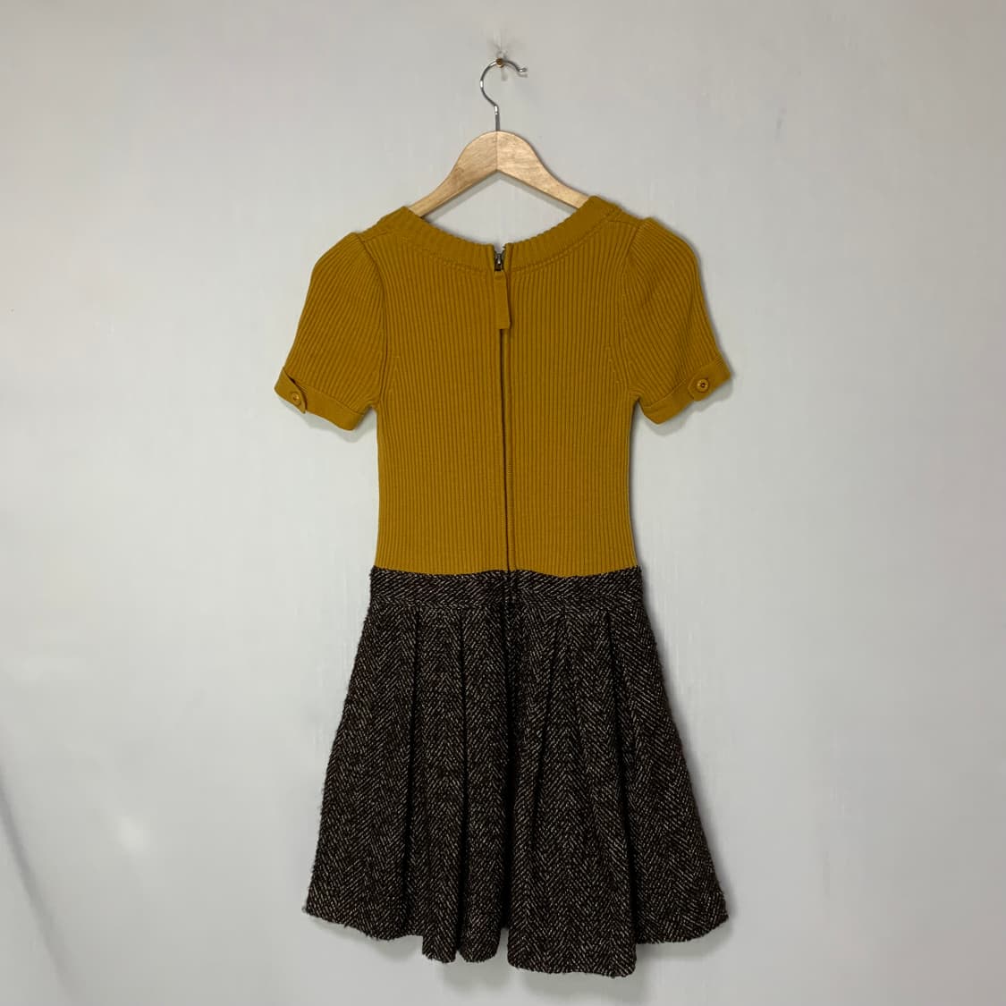 버버리 블루라벨 니트/헤링본 반팔 원피스 빈티지 38 사이즈 상품이미지4