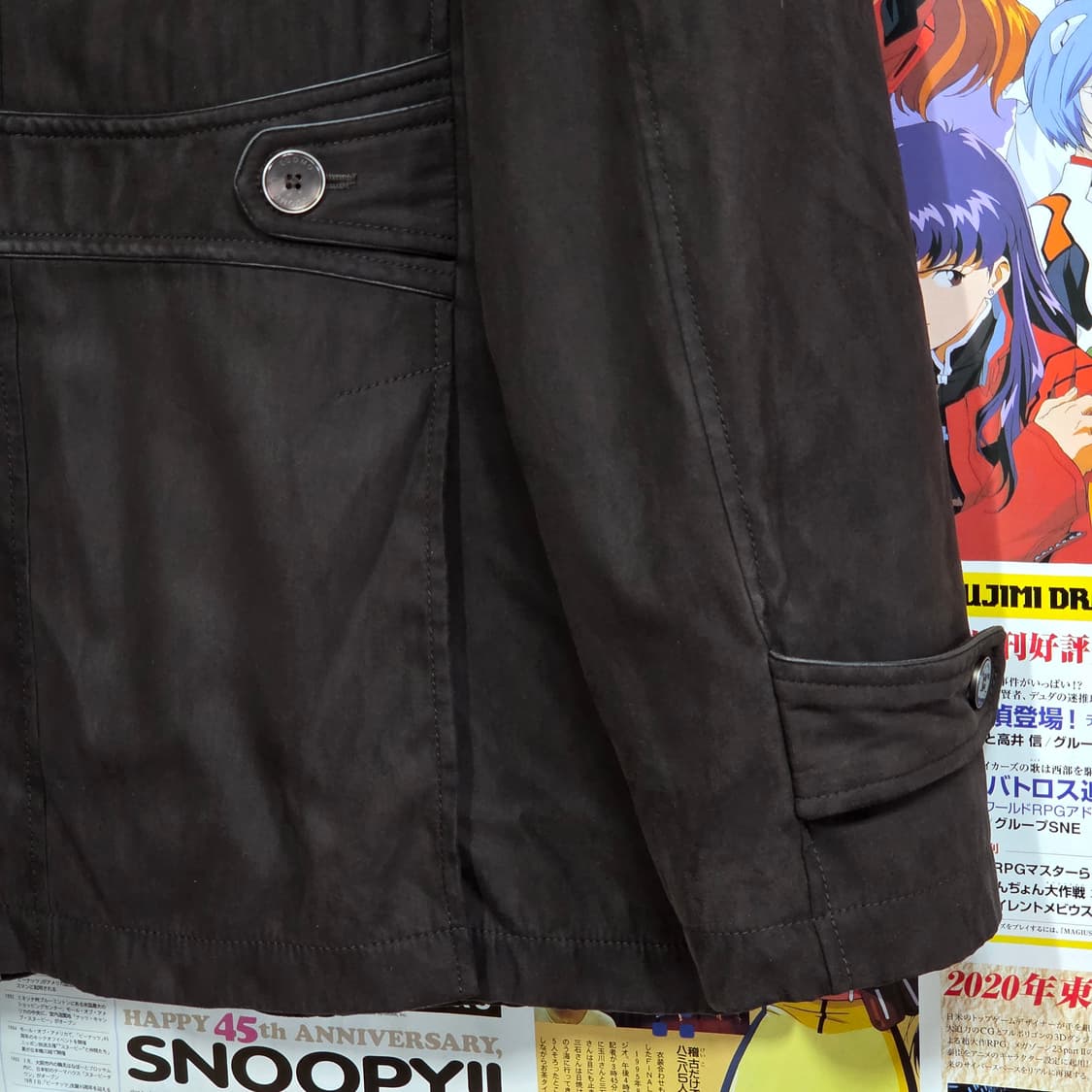 빈티지 브라운 넥버클 스웨이드 필드 자켓 상품이미지7