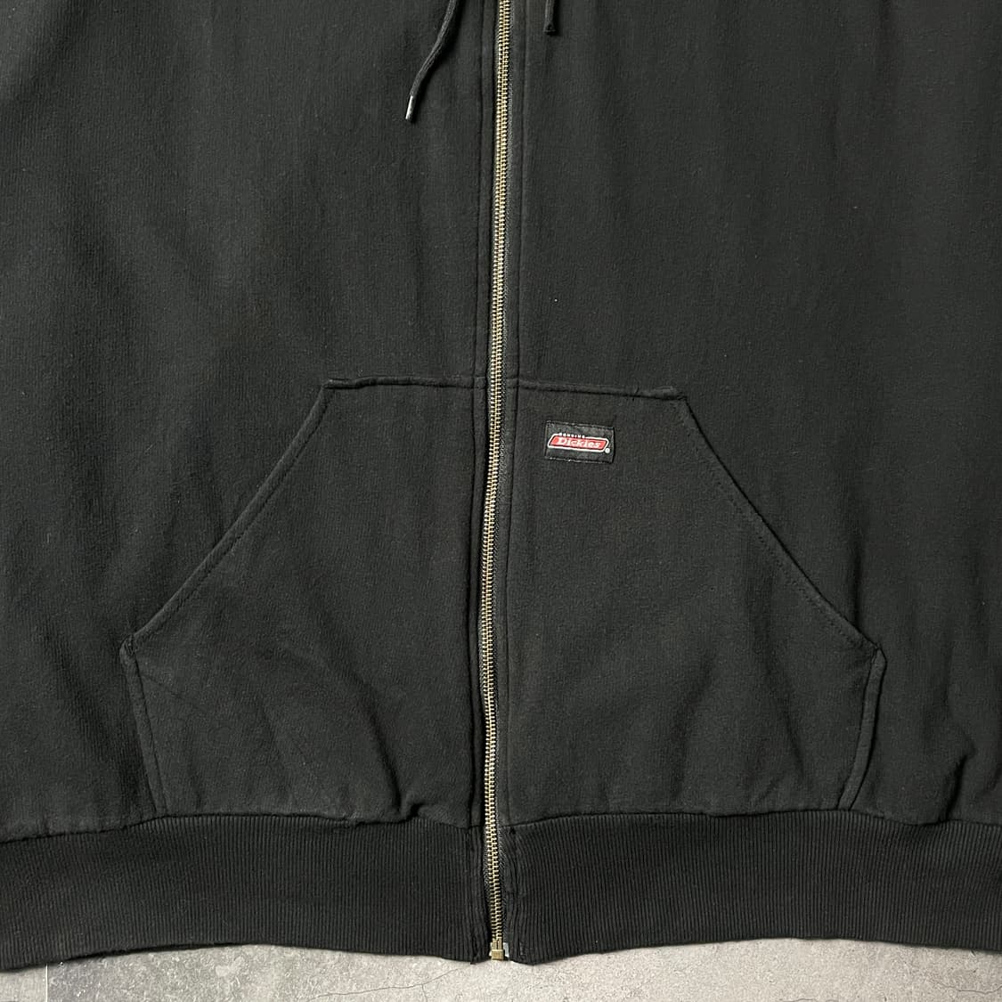 DICKIES 디키즈 빈티지 블랙 와플 안감 후드 집업 A00922 상품이미지5