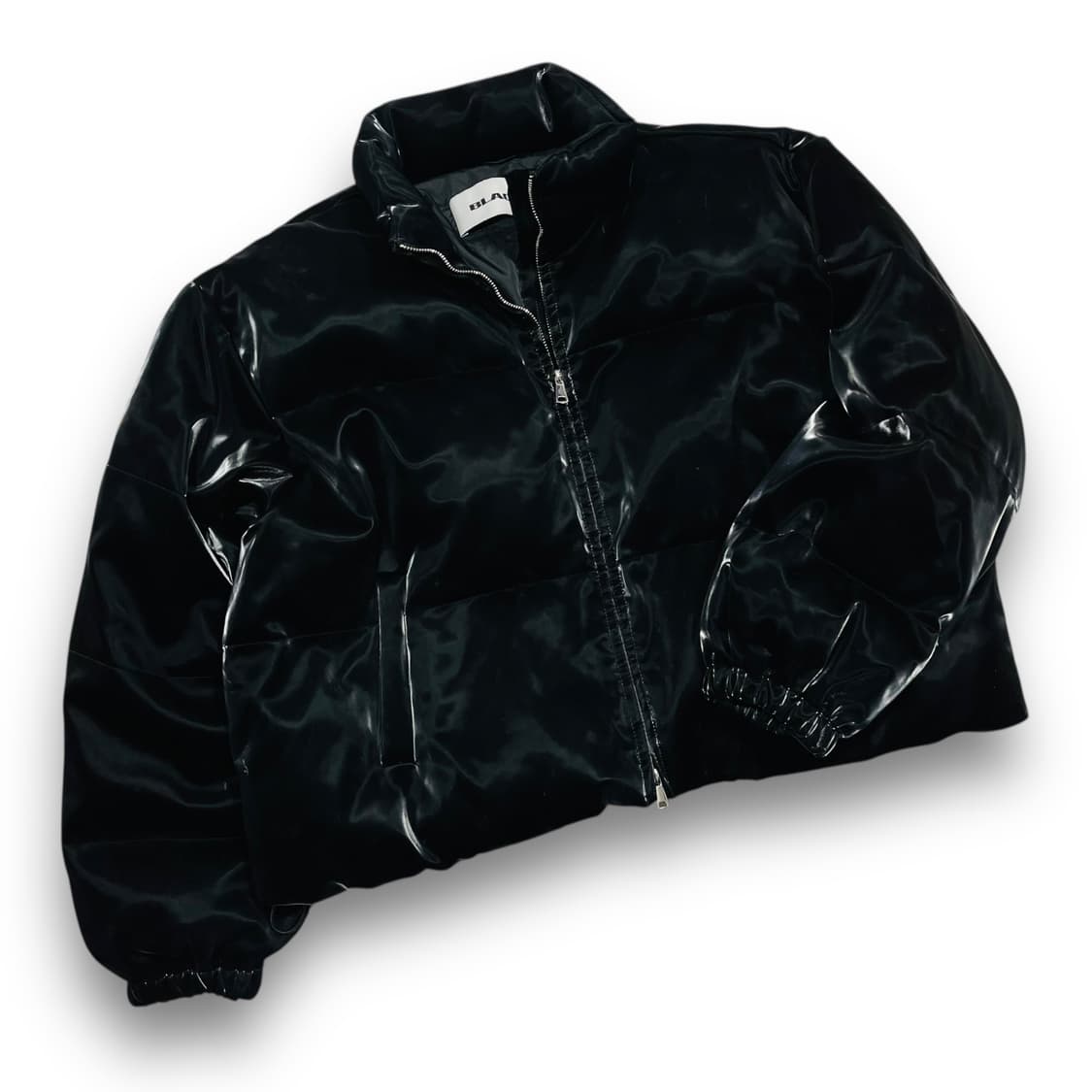 블랙업 하이브 글로시 투웨이 다크 크롭패딩 상품이미지2