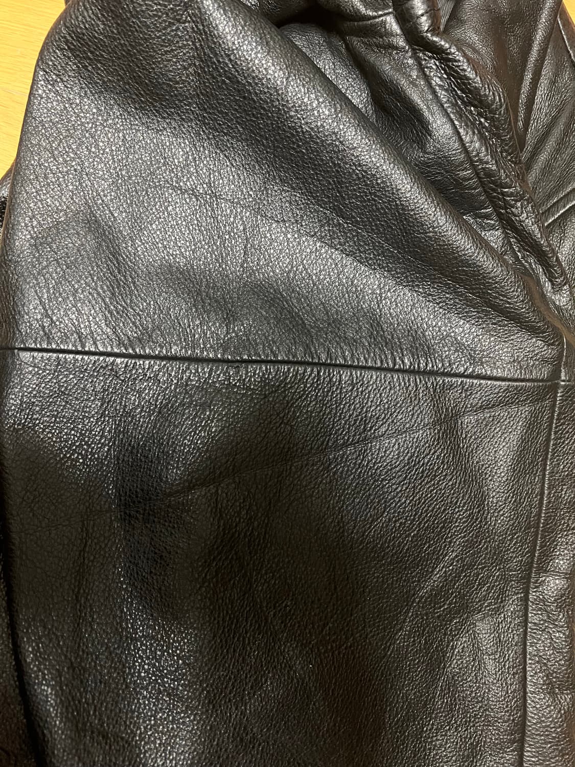 Perry Ellis Black Leather Car Coat 상품이미지7