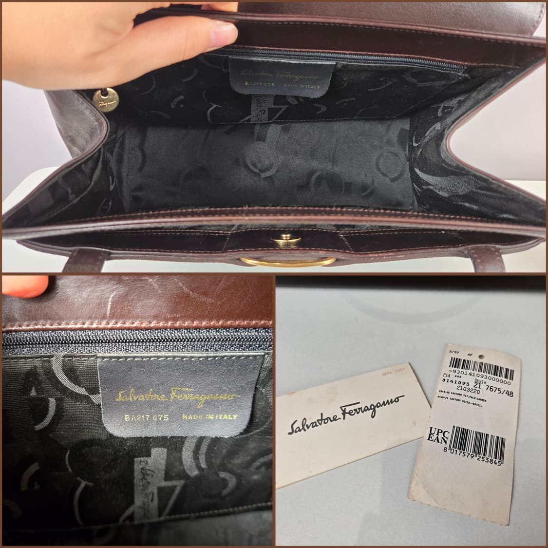 살바토레 페라가모 바라 플랩 숄더백 가방 정품 브라운 페레가모 상품이미지10