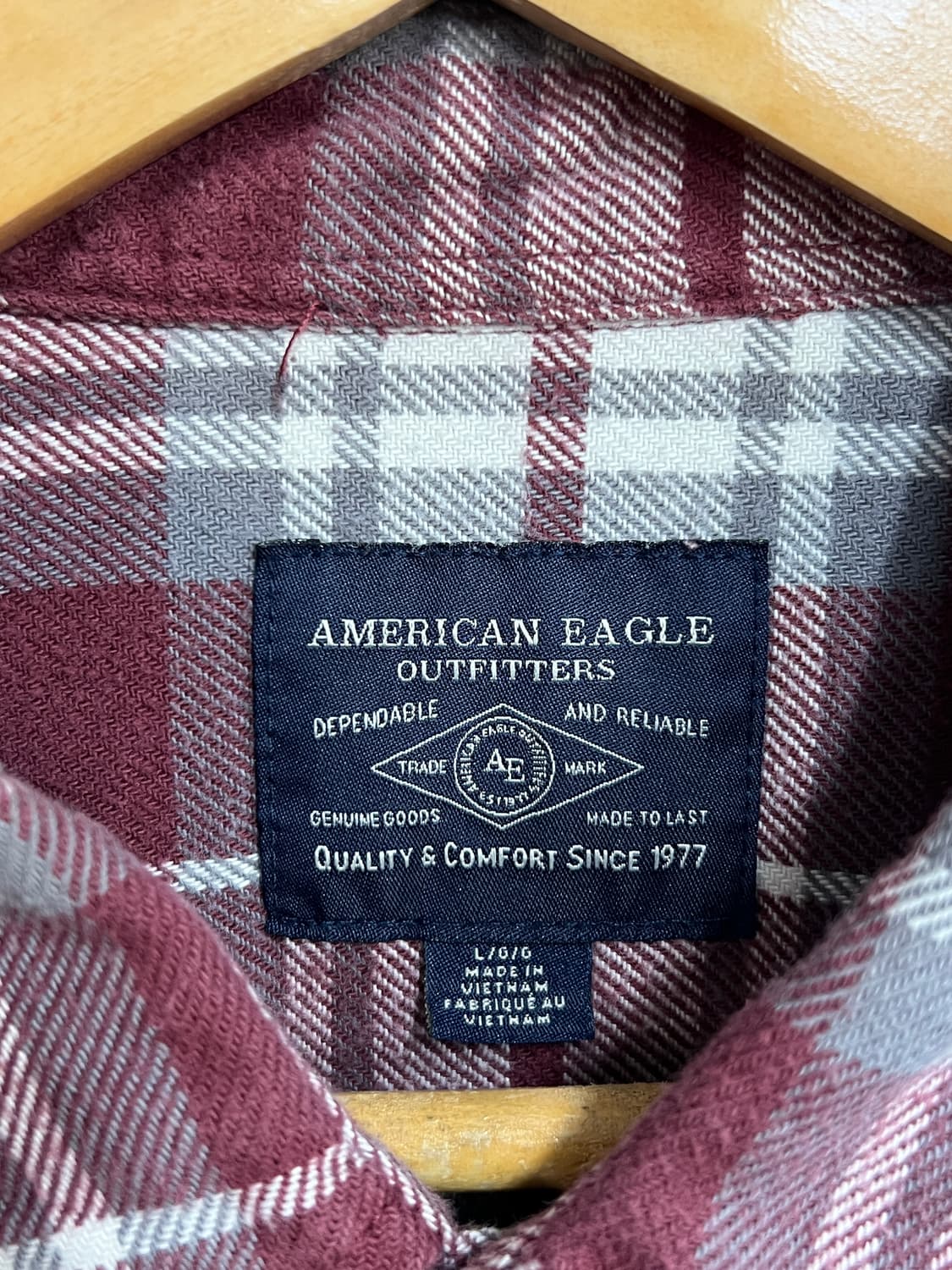 American Eagle 플란넬 체크 셔츠 상품이미지5