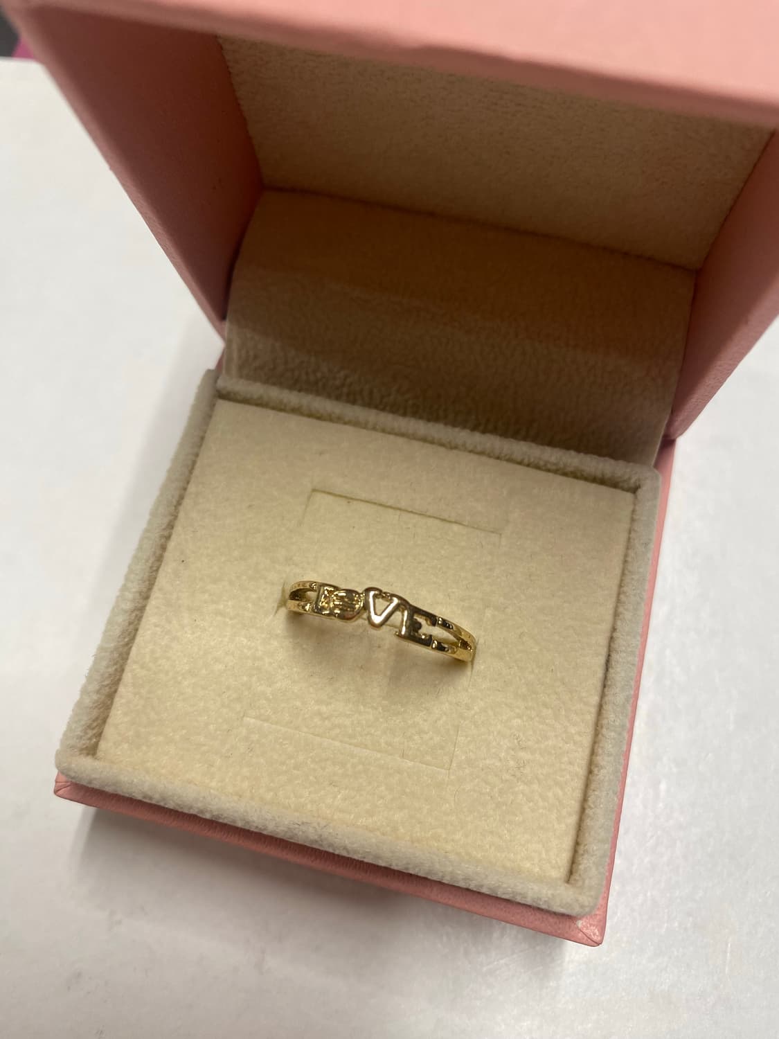 Love 레터링 골드색상 반지 상품이미지1