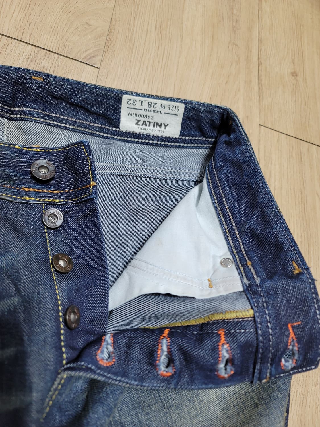 디젤 ZATINY 워싱 DNA 데님 청바지 W28 L32 상품이미지8