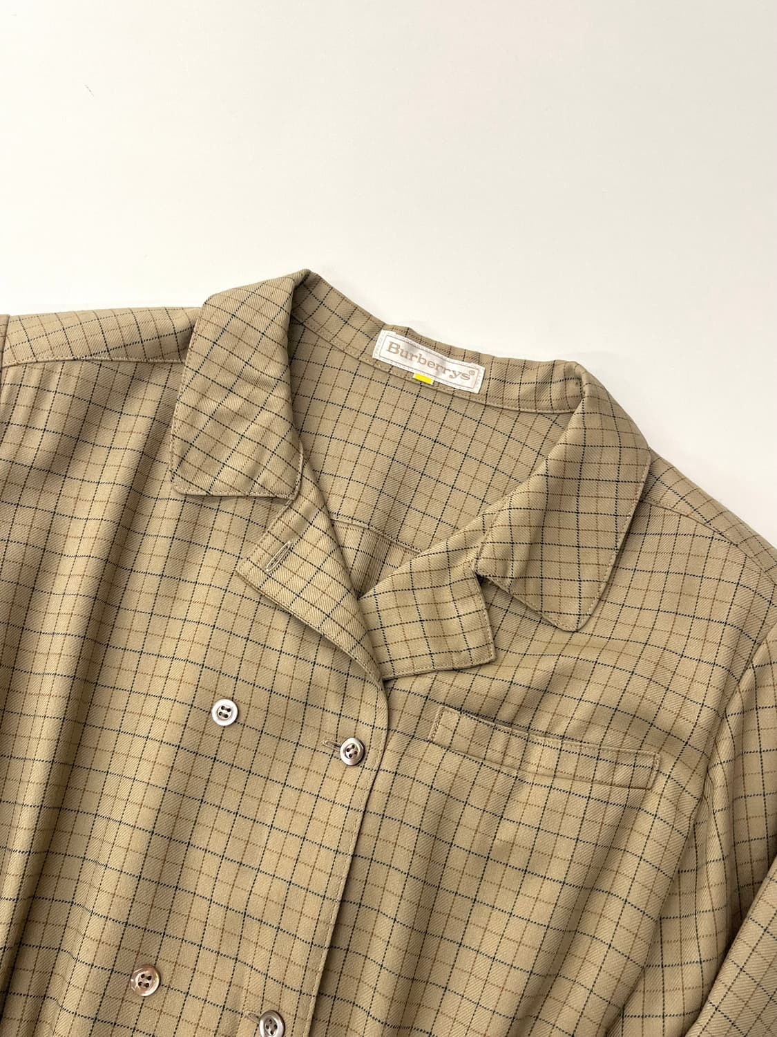 Burberry 버버리 베이지 체크 버튼 셔츠 원피스 상품이미지8