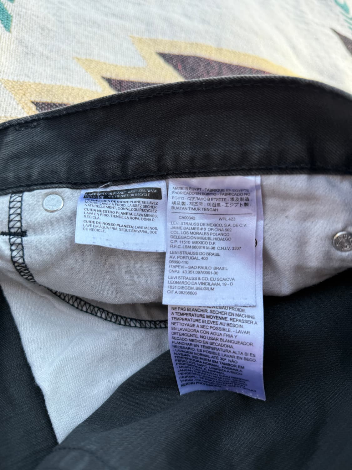 리바이스 505 흑청 38/34 화이트탭 상품이미지3