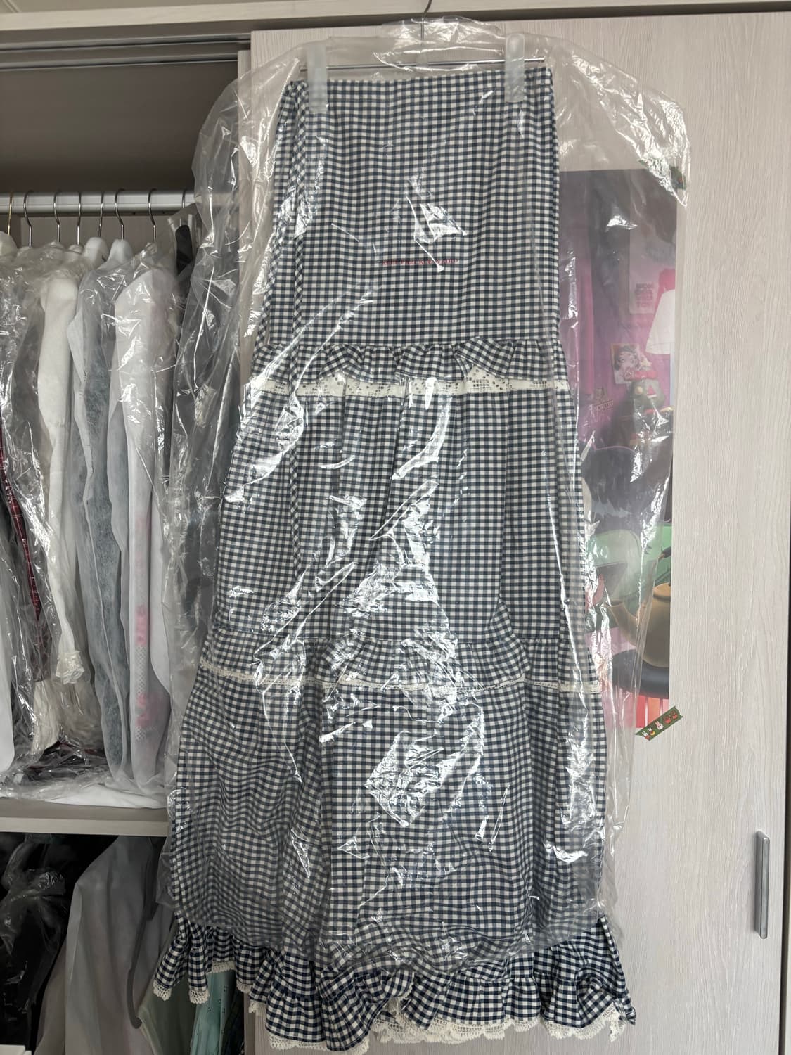 프레클 캉캉 러플 스커트 체크 상품이미지1