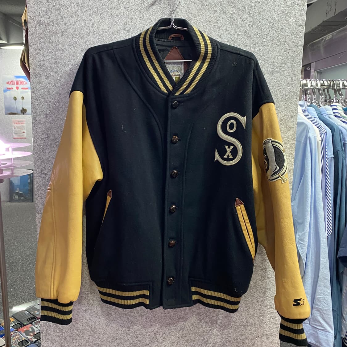 스타터 시카고 화이트삭스 모직&레더 배색 바시티 자켓 B3197 상품이미지2