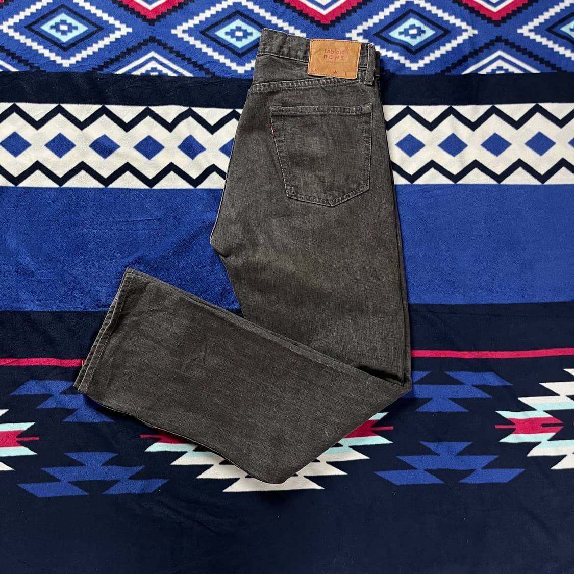 Tabloid News 일본 빈티지 흑청 데님(실측확인) 상품이미지8