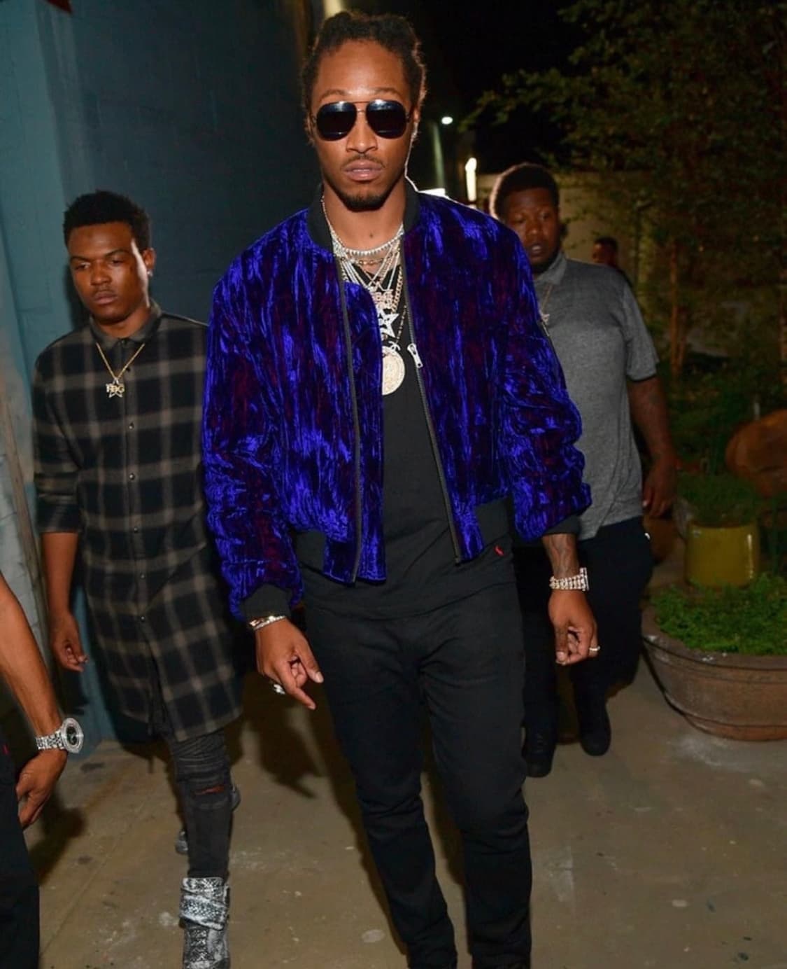 HAIDER ACKERMANN FW16 블루 벨벳 봄버 상품이미지2