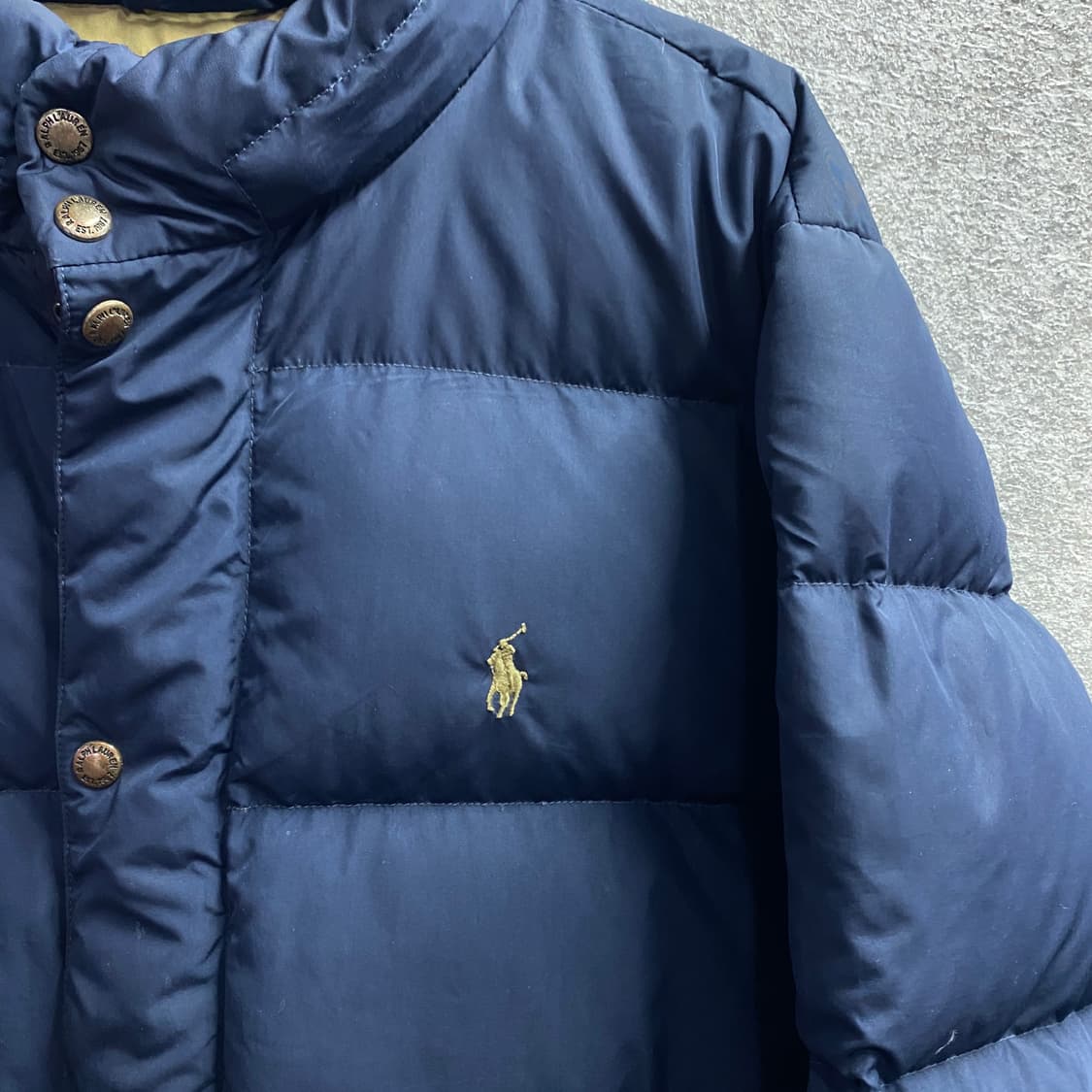 폴로 스몰로고 네이비 구스다운 패딩 B3838 상품이미지3