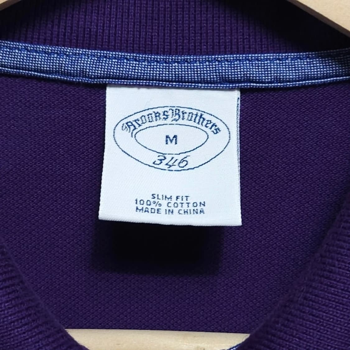 100 Brooks Brothers 브룩스브라더스 반팔 카라티 퍼플 상품이미지3