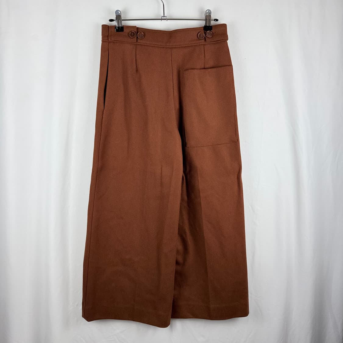 (32) COS 우먼스 와이드 울 팬츠 브라운 상품이미지3