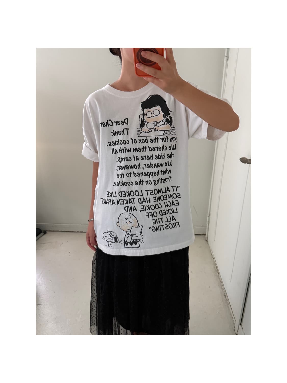 일본빈티지 찰리브라운 스누피 반팔티 상품이미지1