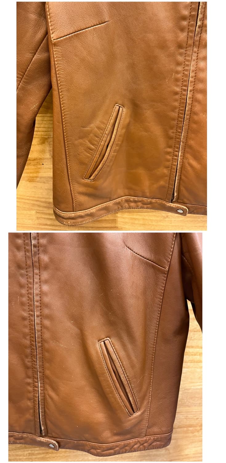 빈티지 양가죽 레더 자켓 브라운 77 #csz4117 상품이미지5