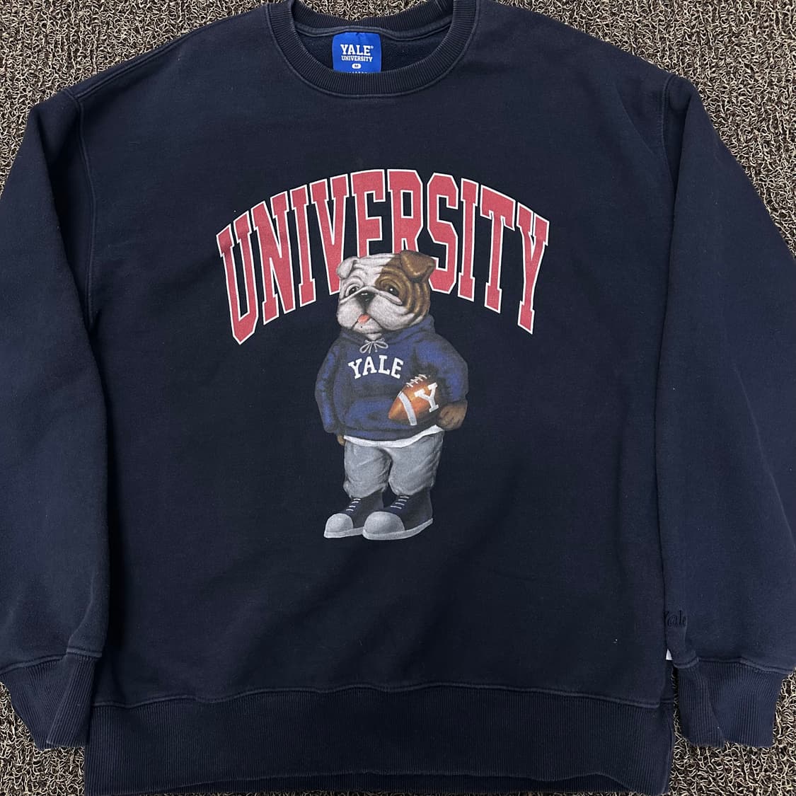 YALE 예일 불독 맨투맨 티셔츠 네이비 M 상품이미지3