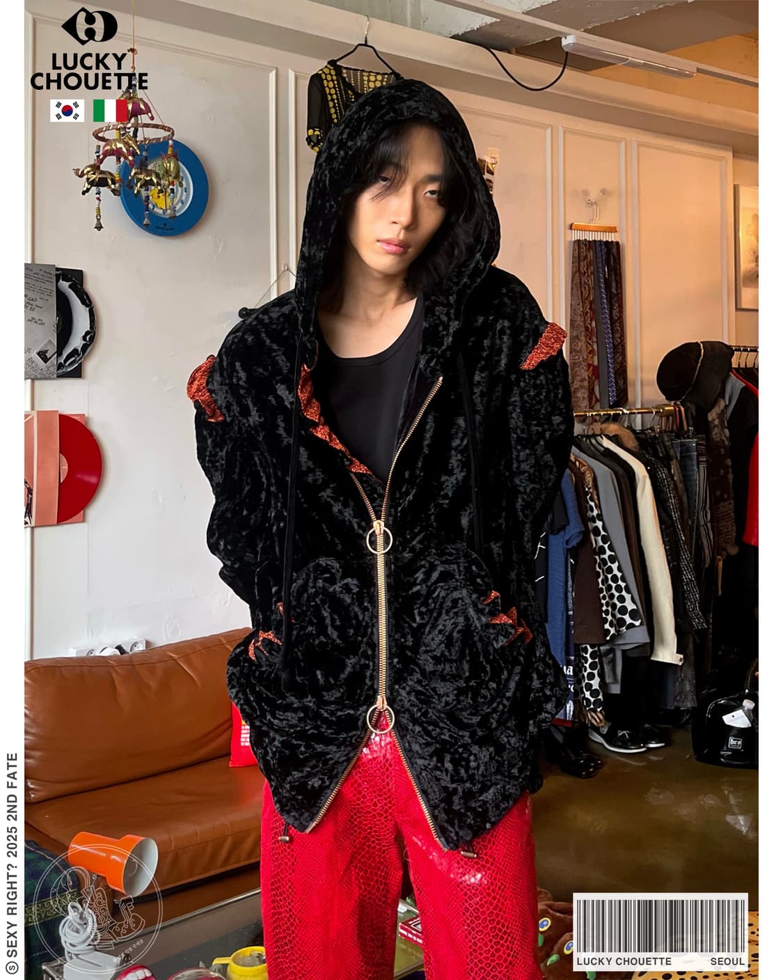 JDC Pour LUCKY CHOUETTE Velour Hood JK 상품이미지1