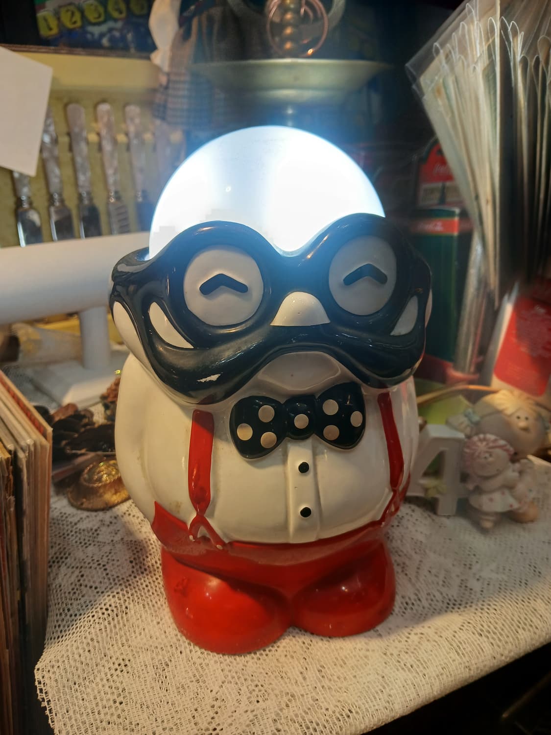 80s빈티지 도자기 탁상  조명 상품이미지1