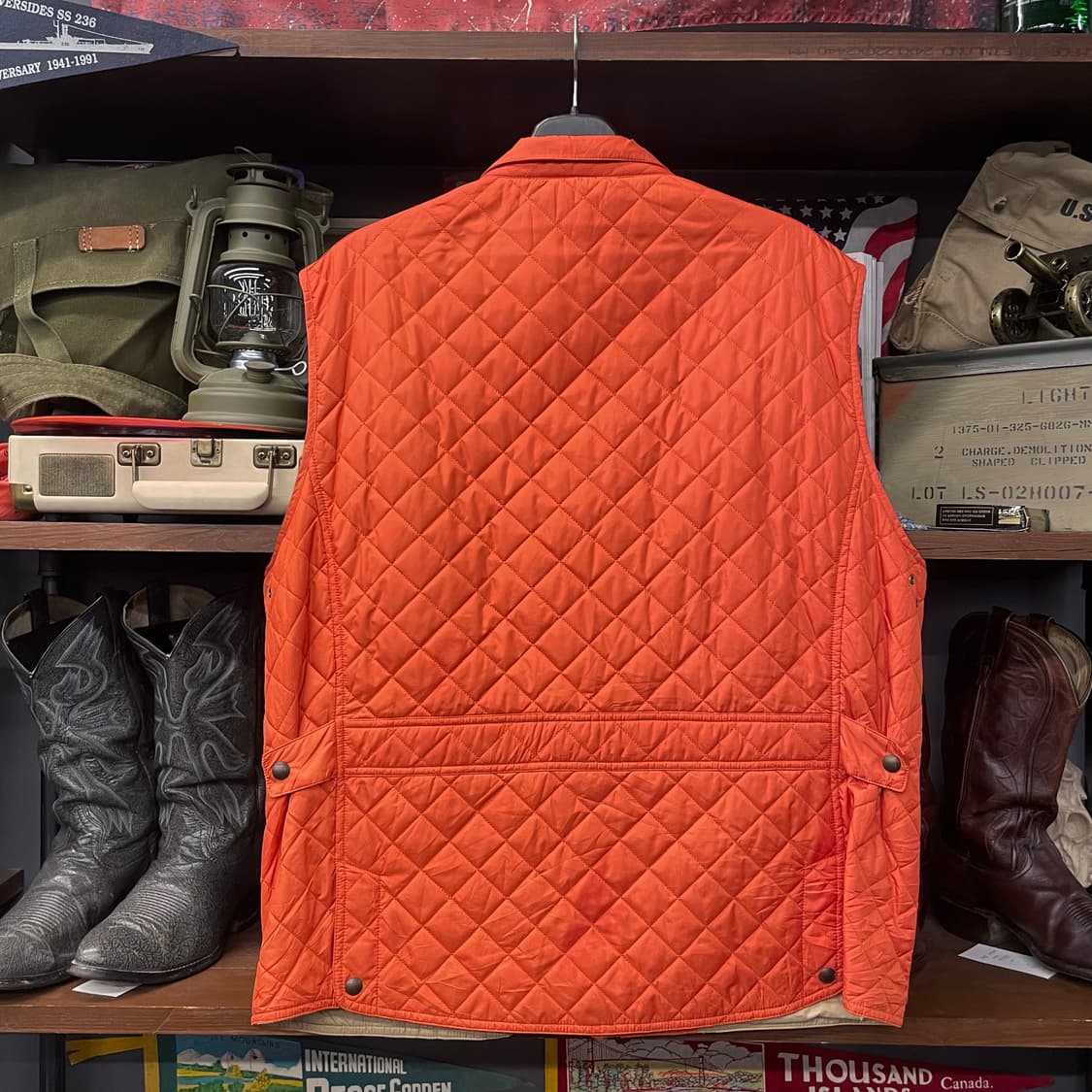 90s 폴로 랄프로렌 헌팅 버튼 집업 퀼팅 베스트 자켓 상품이미지2