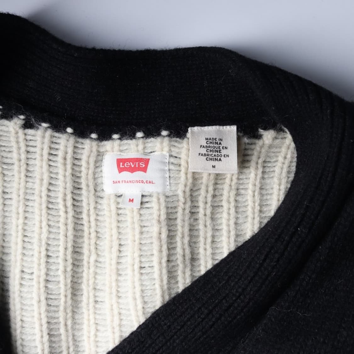 리바이스 레터링 헤비 울 카우찬 가디건 M 상품이미지5