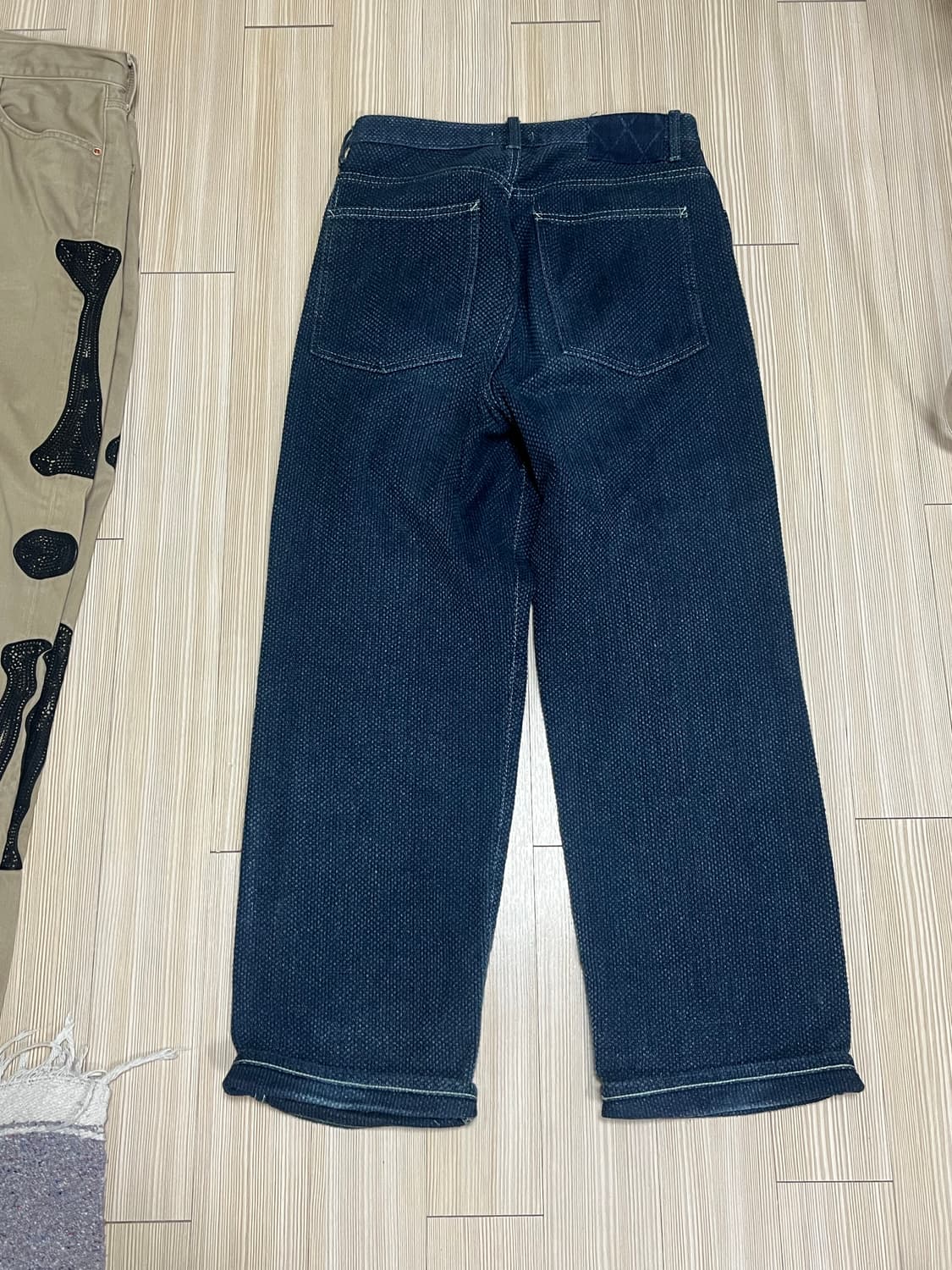 키바타 RTW 002 One Washed Sashiko 사시코 팬츠 상품이미지3