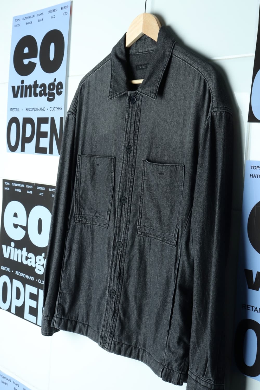 (M-XL) 질스튜어트 셔츠 남방 데님 청 아메카지-7AF0 상품이미지1