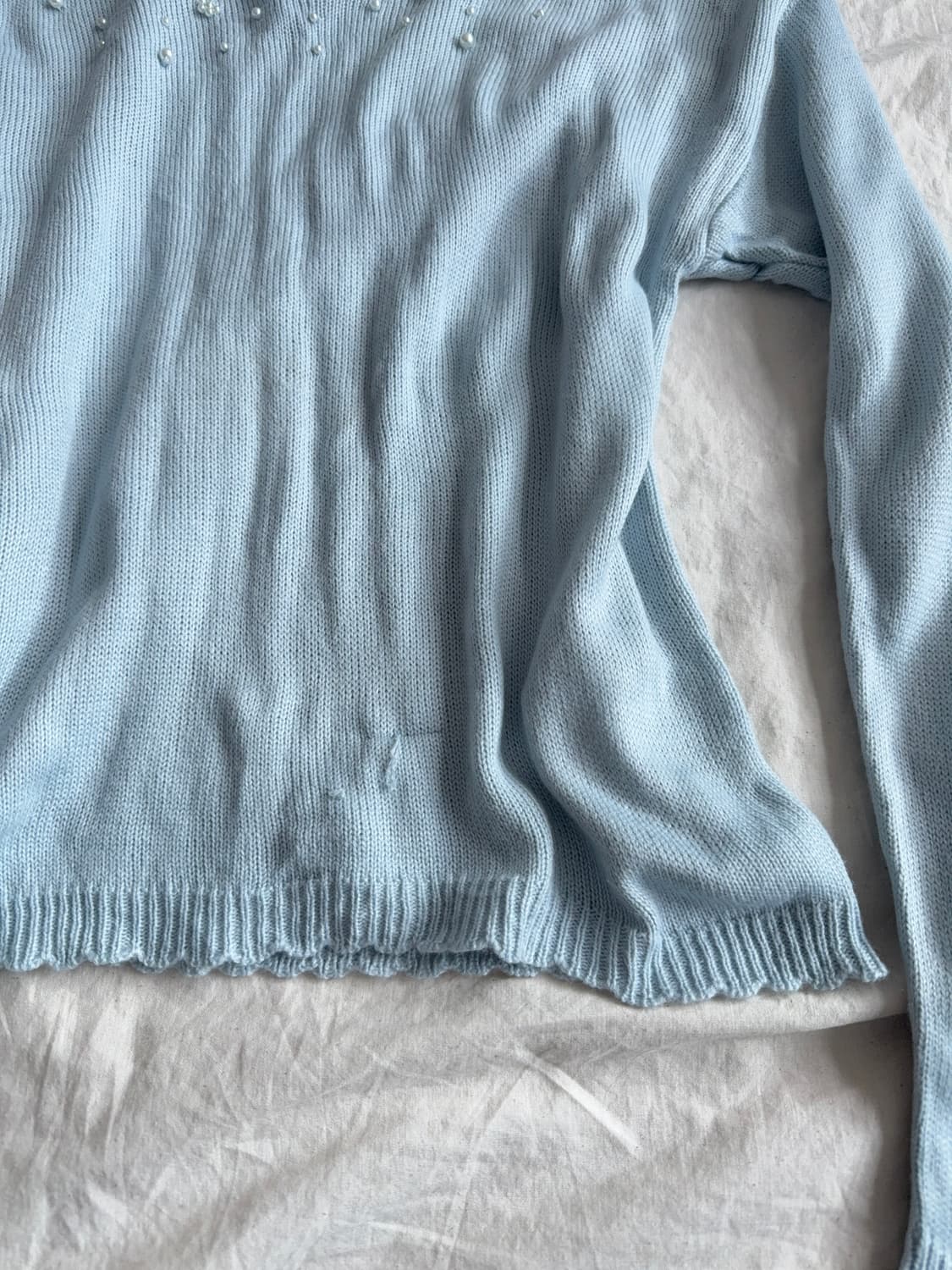 엑시즈팜 스카이블루 러블리 니트 상품이미지4