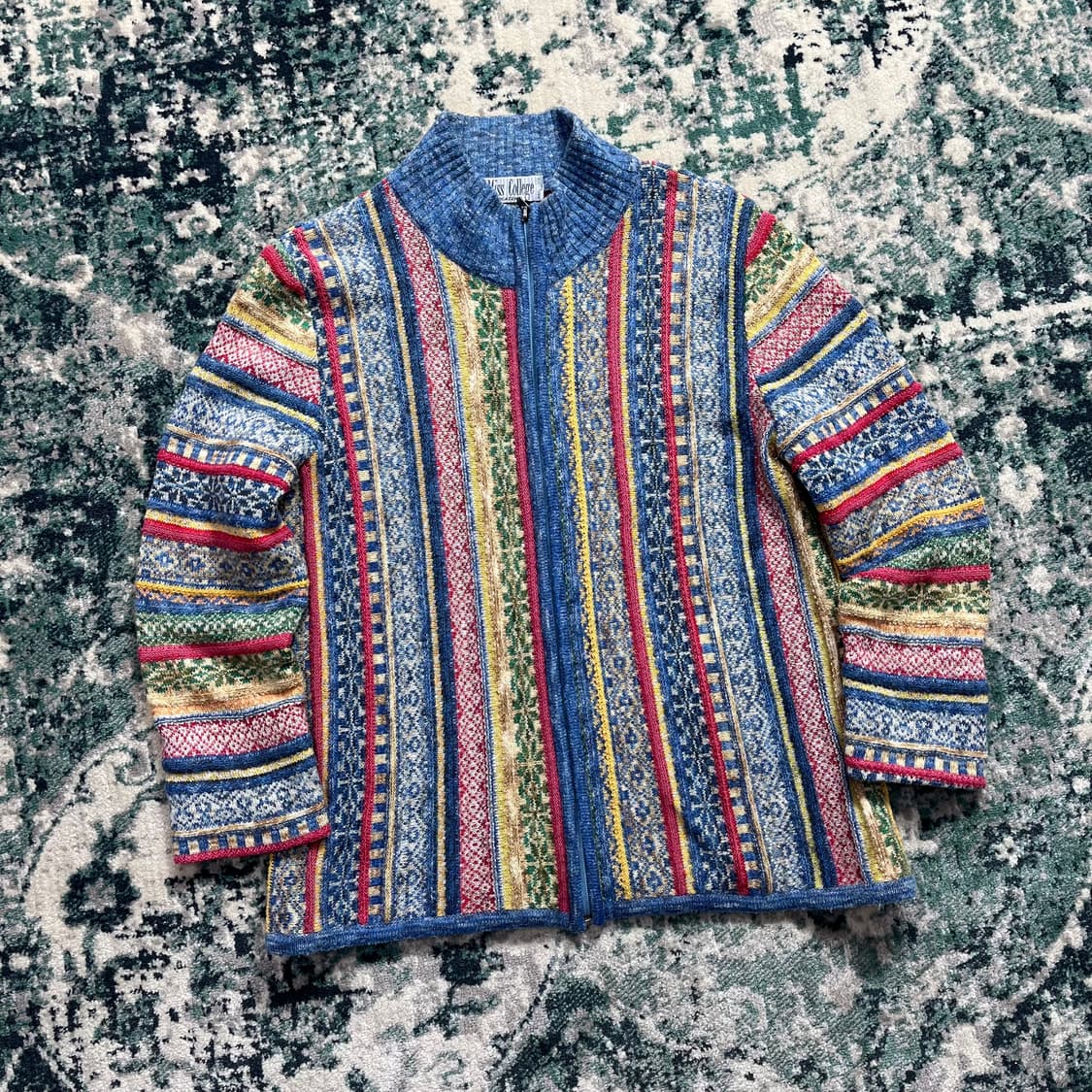 Miss College italy 케이블 패턴 니트 집업(M) 상품이미지2