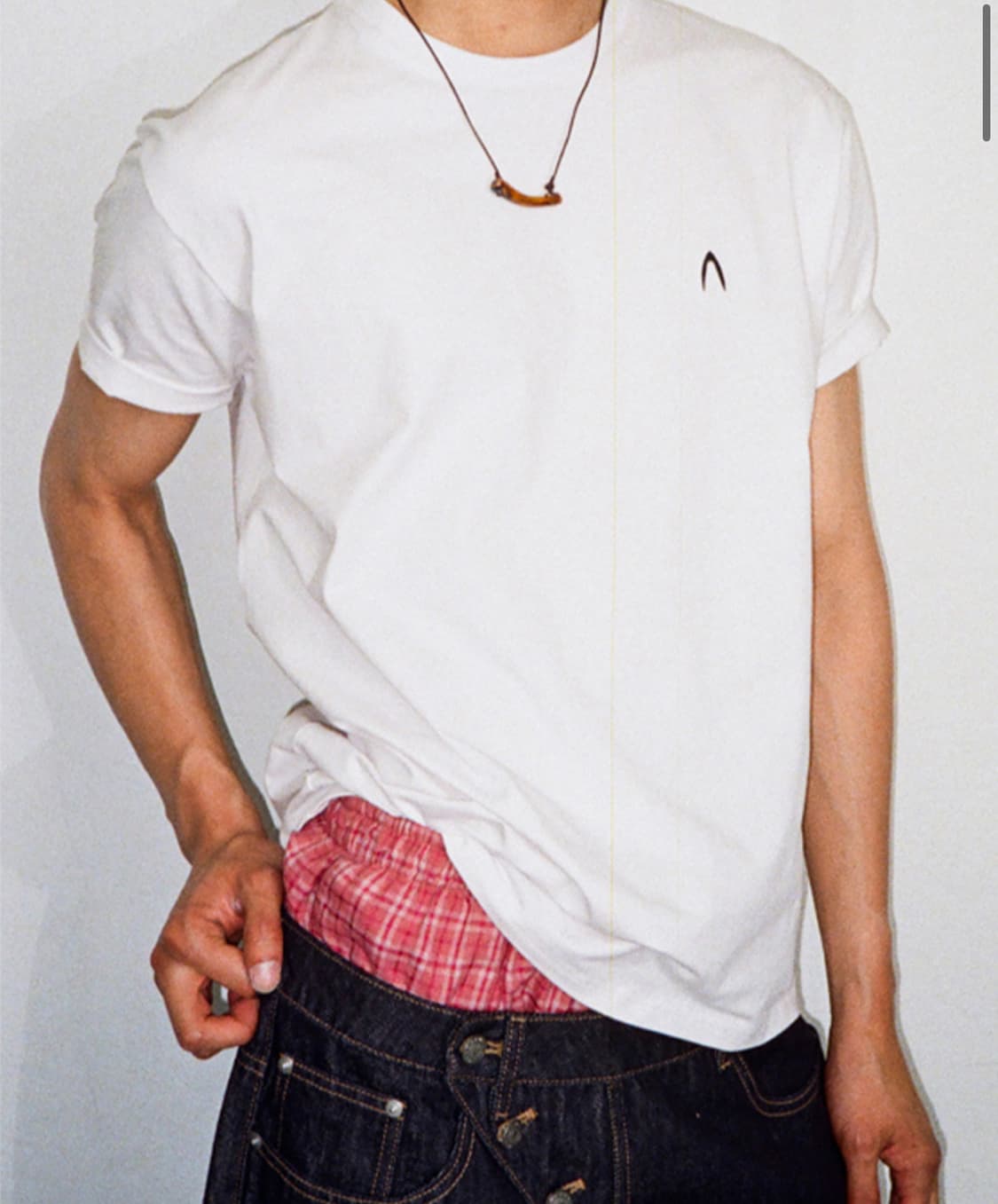 AAKAM Fitted top white 상품이미지1