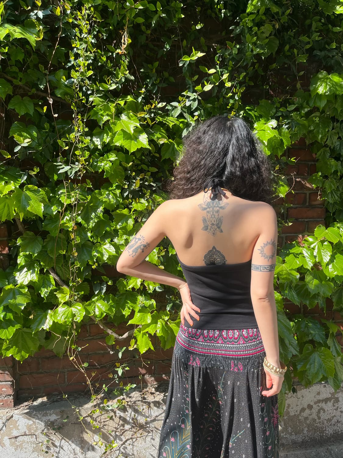 히피 태양 문양 홀터넥 상품이미지6