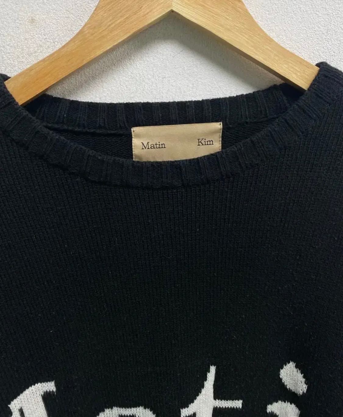 마뗑킴 빅로고 니트 블랙 free 상품이미지4