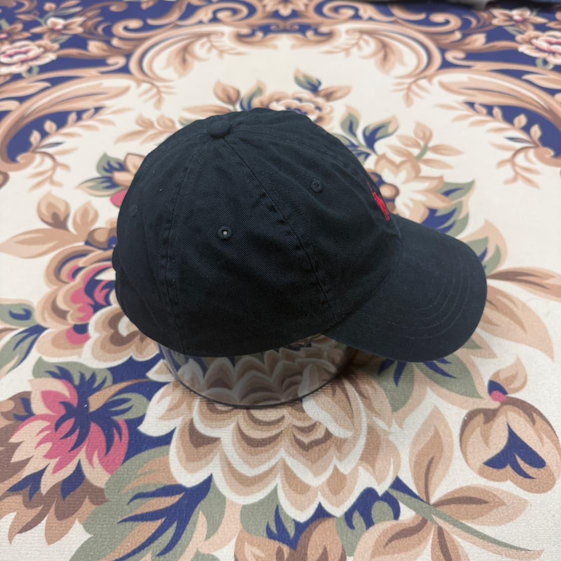 폴로 랄프로렌 베이직로고 볼캡(블랙,검빨) 상품이미지4