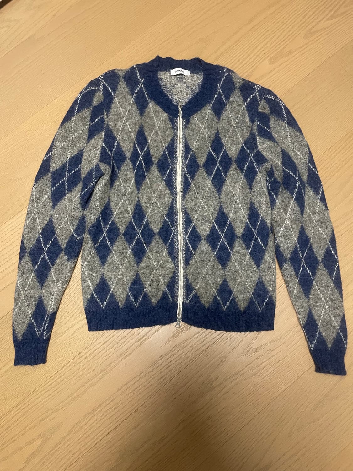 [M]기마구아스 앨리스 아가일 니트집업 상품이미지2