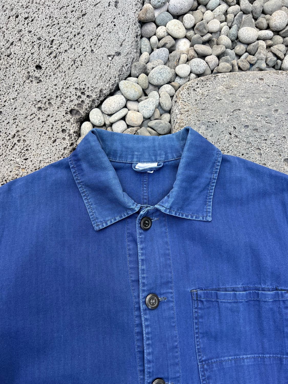 OLD VINTAGE HBT WASHING BLUE 프렌치워크자켓 상품이미지7