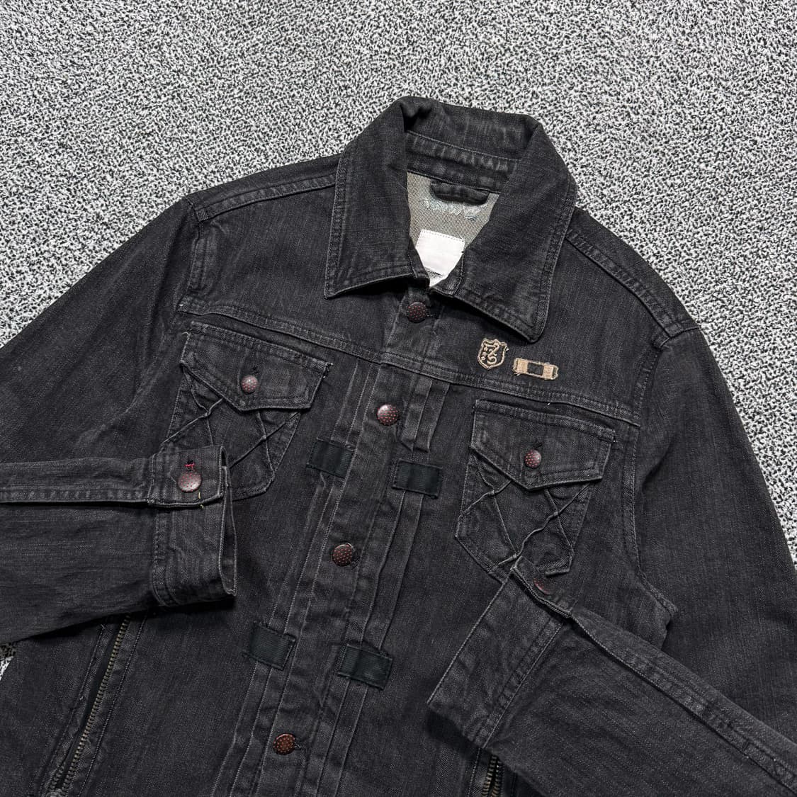 Name : 디젤 스펠아웃 후면로고 멀티포켓 데님 자켓 :)  상품이미지2