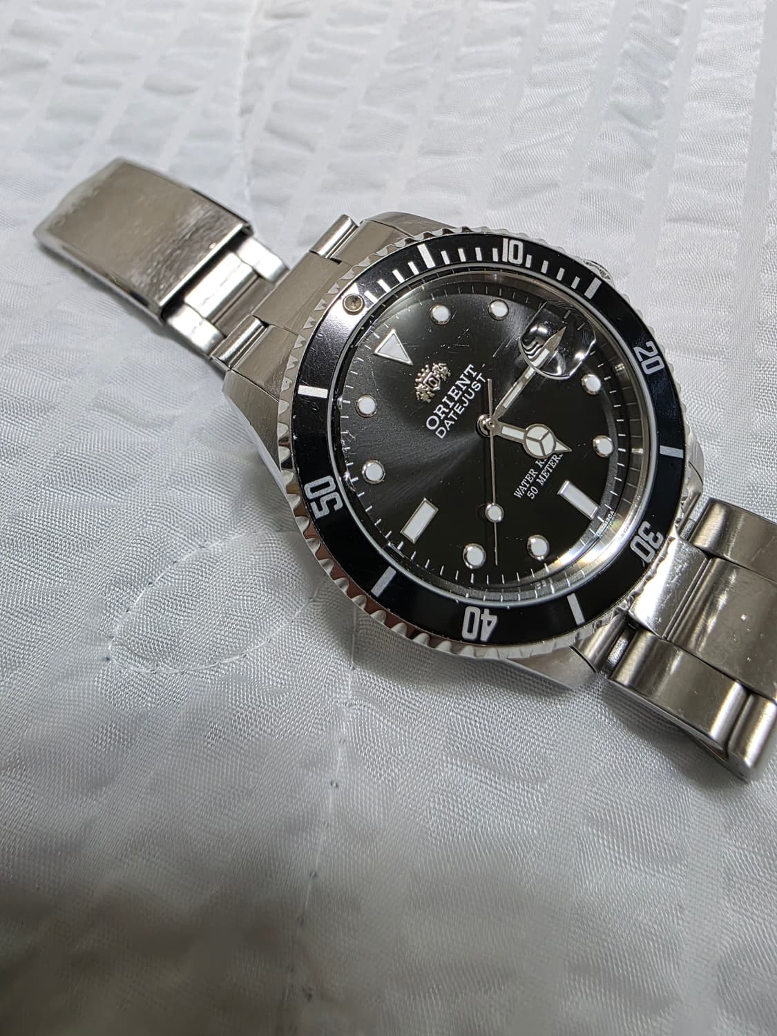 오리엔트 데이저스트 블랙 다이얼 쿼츠시계 빈티지 시계 ORIENT 상품이미지10