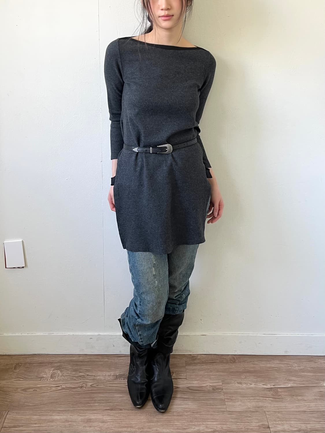 LANVIN 트임 울 원피스 상품이미지4