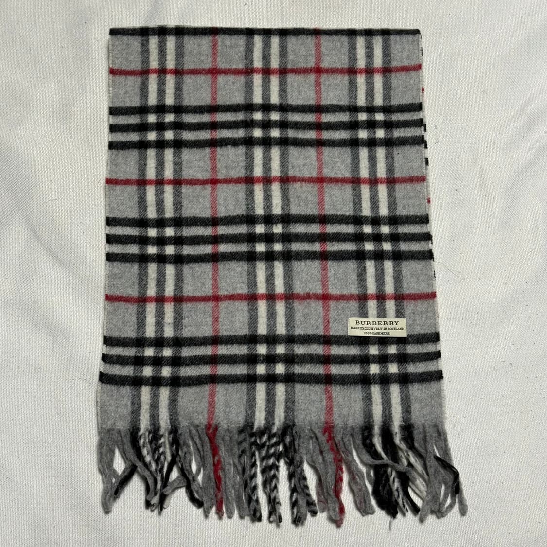 OS 버버리 그레이 노바체크 캐시미어 머플러 상품이미지2