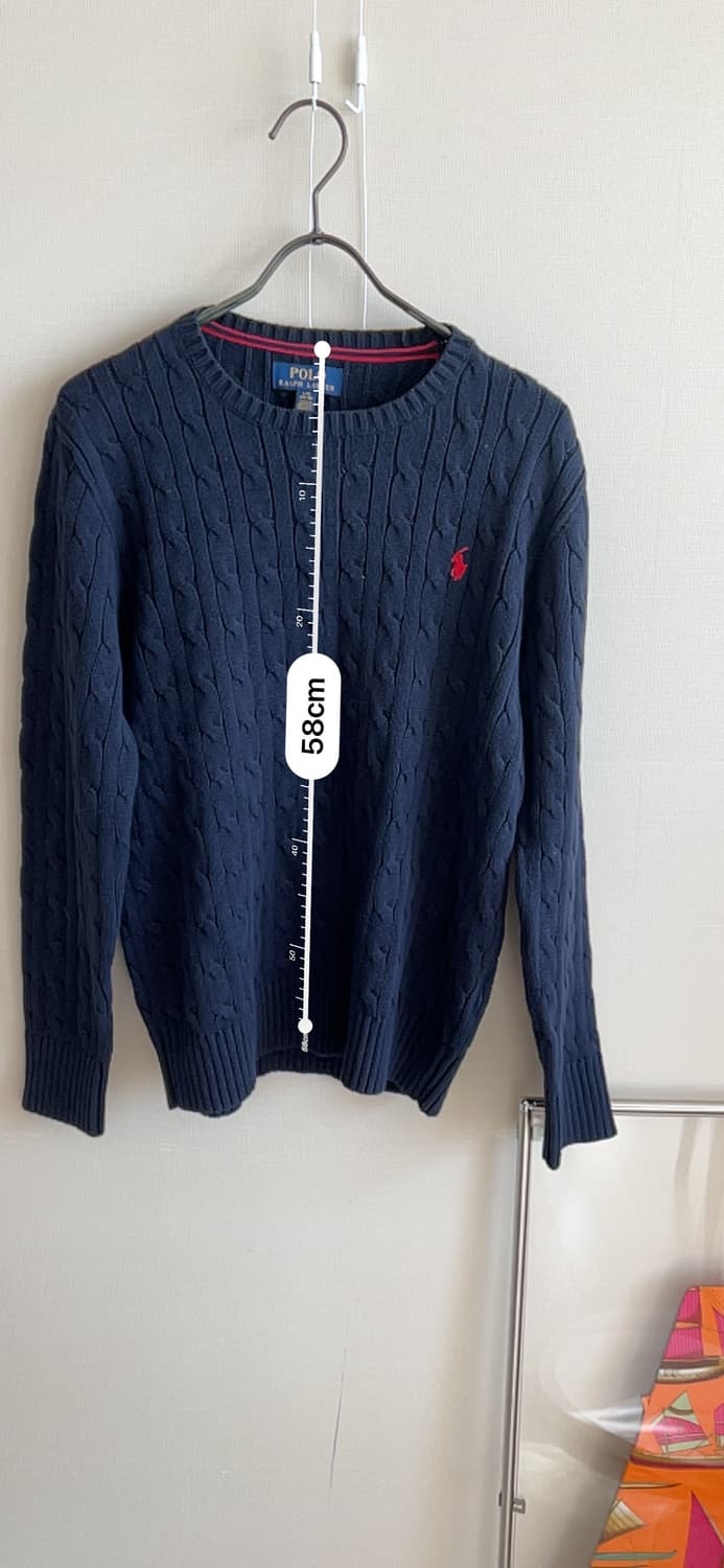 POLO  RALPH  LAUREN 네이비색 케이블 니트 상품이미지4