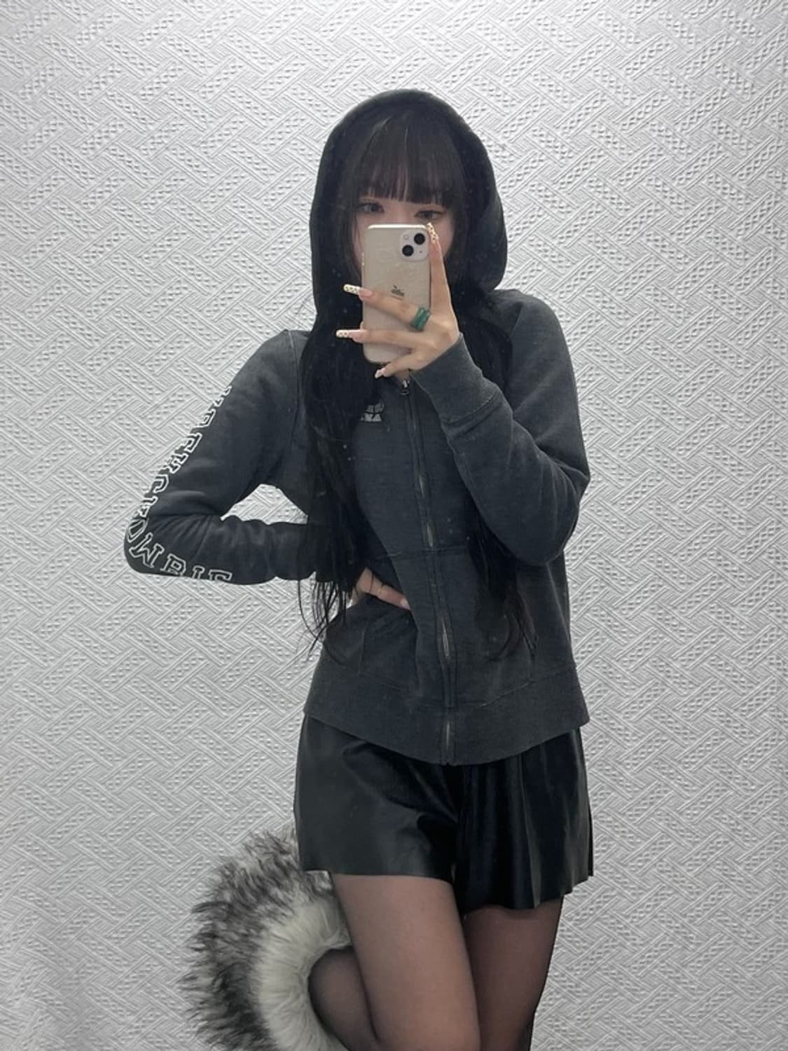 아베크롬비 올드스쿨 Y2K 00's 약기모 후드집업 M C09906 상품이미지1