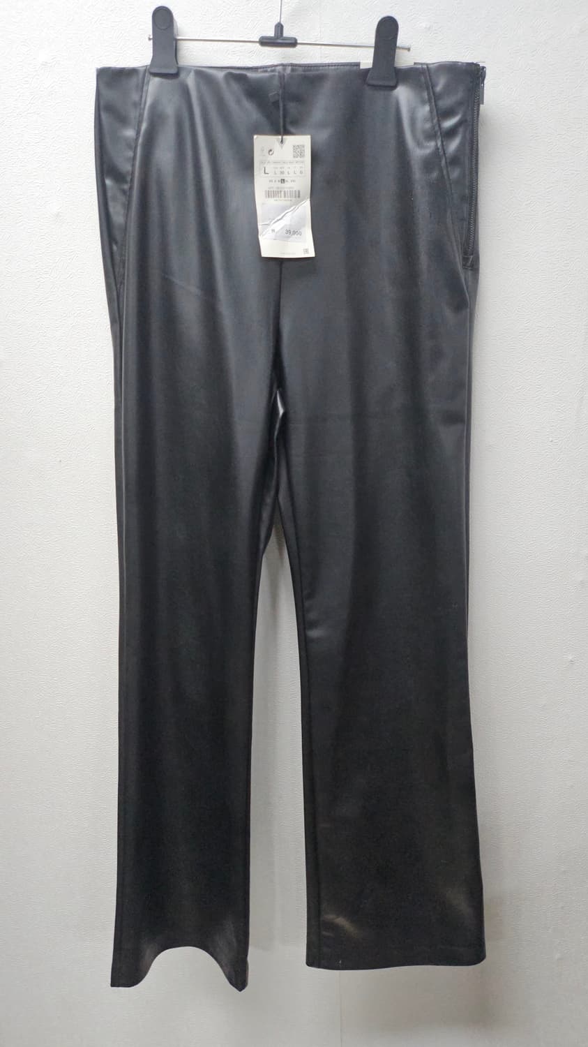자라 블랙 레더 팬츠  L 사이즈 상품이미지1